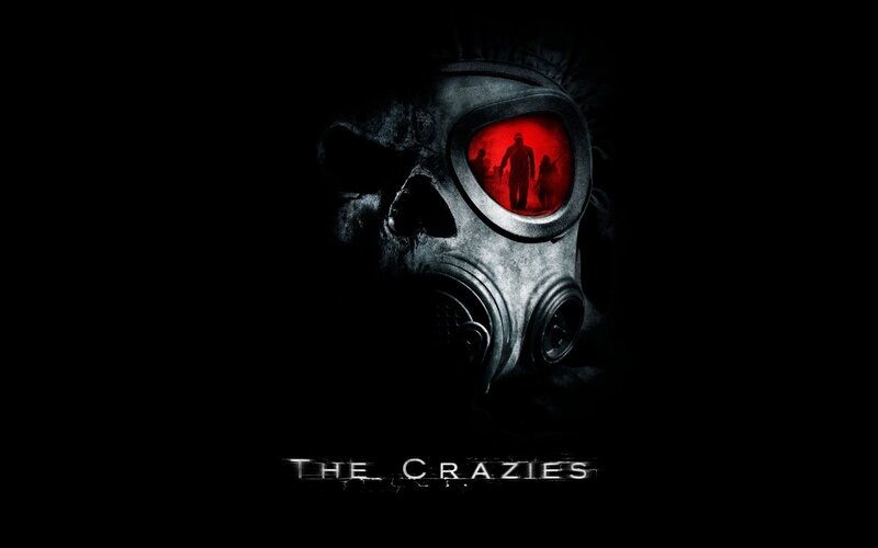 Gas Mask with Red Lens — Black