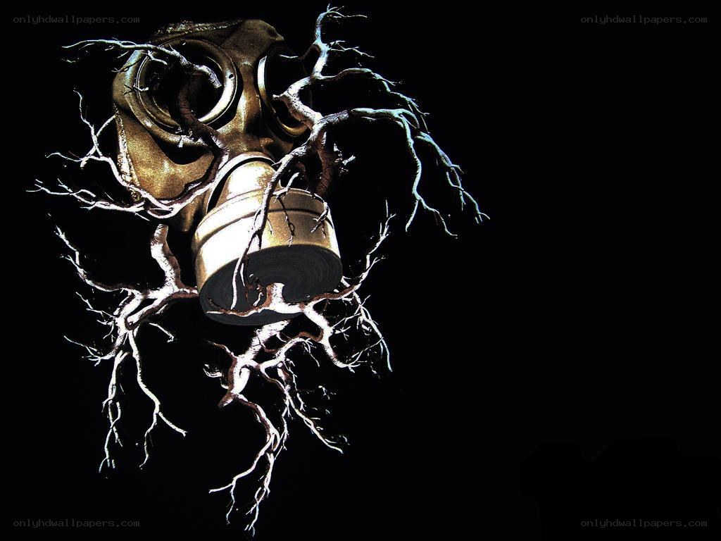 Gas mask with roots