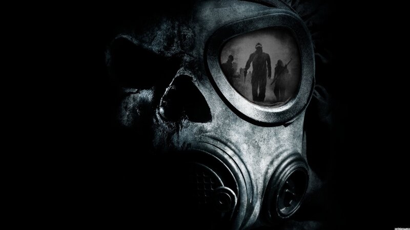 Gas Mask with Skull — Black, Dark, Ominous