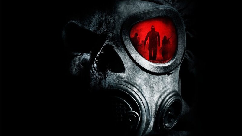 Gas Mask with Skull — Black