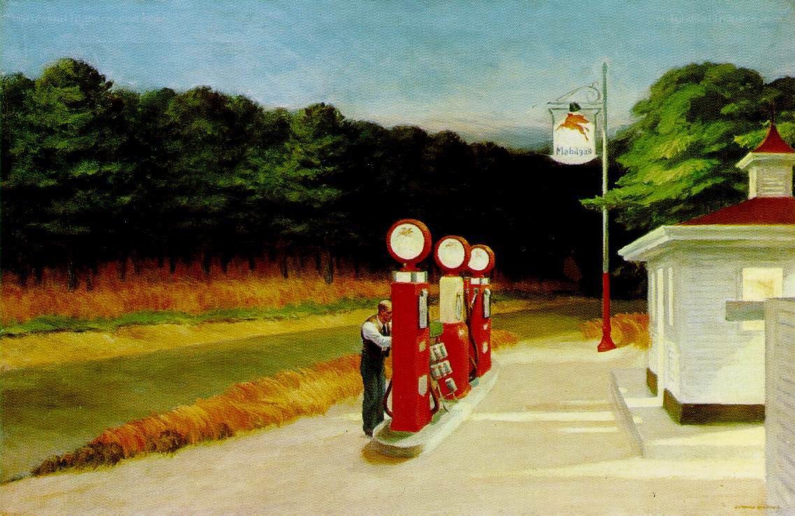 Gas Station at Dusk