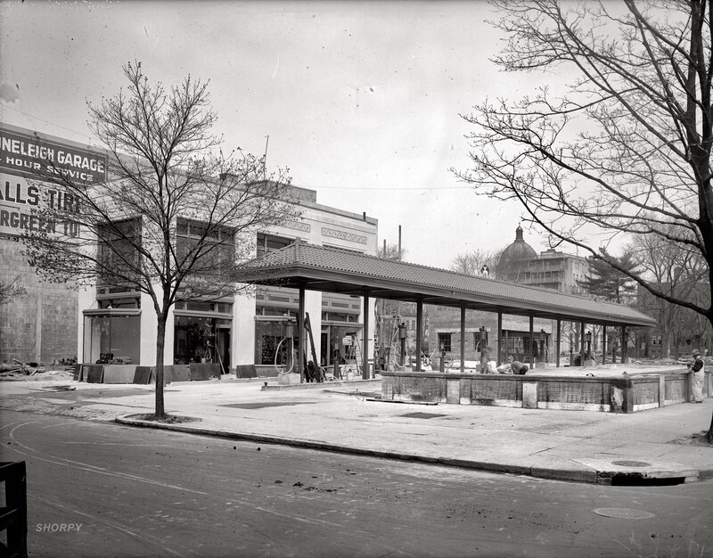 Gas station under construction