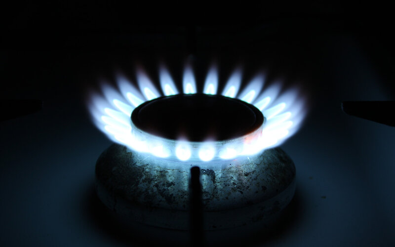gas stove burner flame