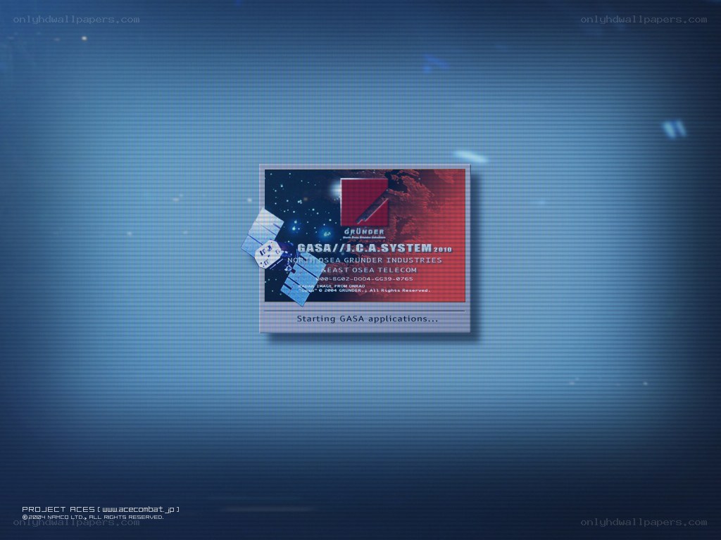 GASA system startup screen