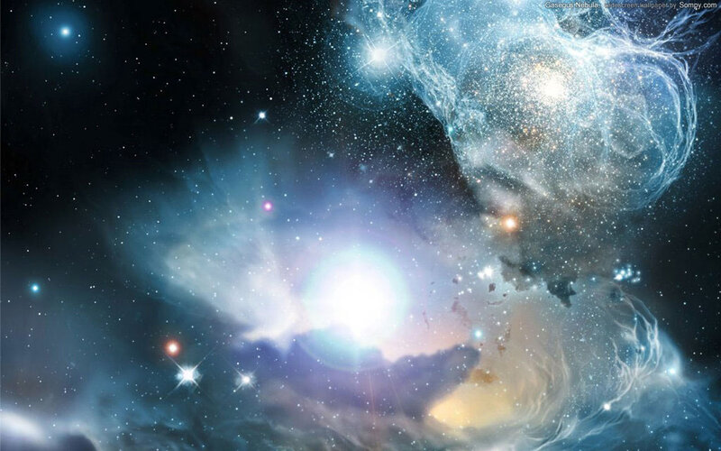 Gaseous Nebula in Space — Blue