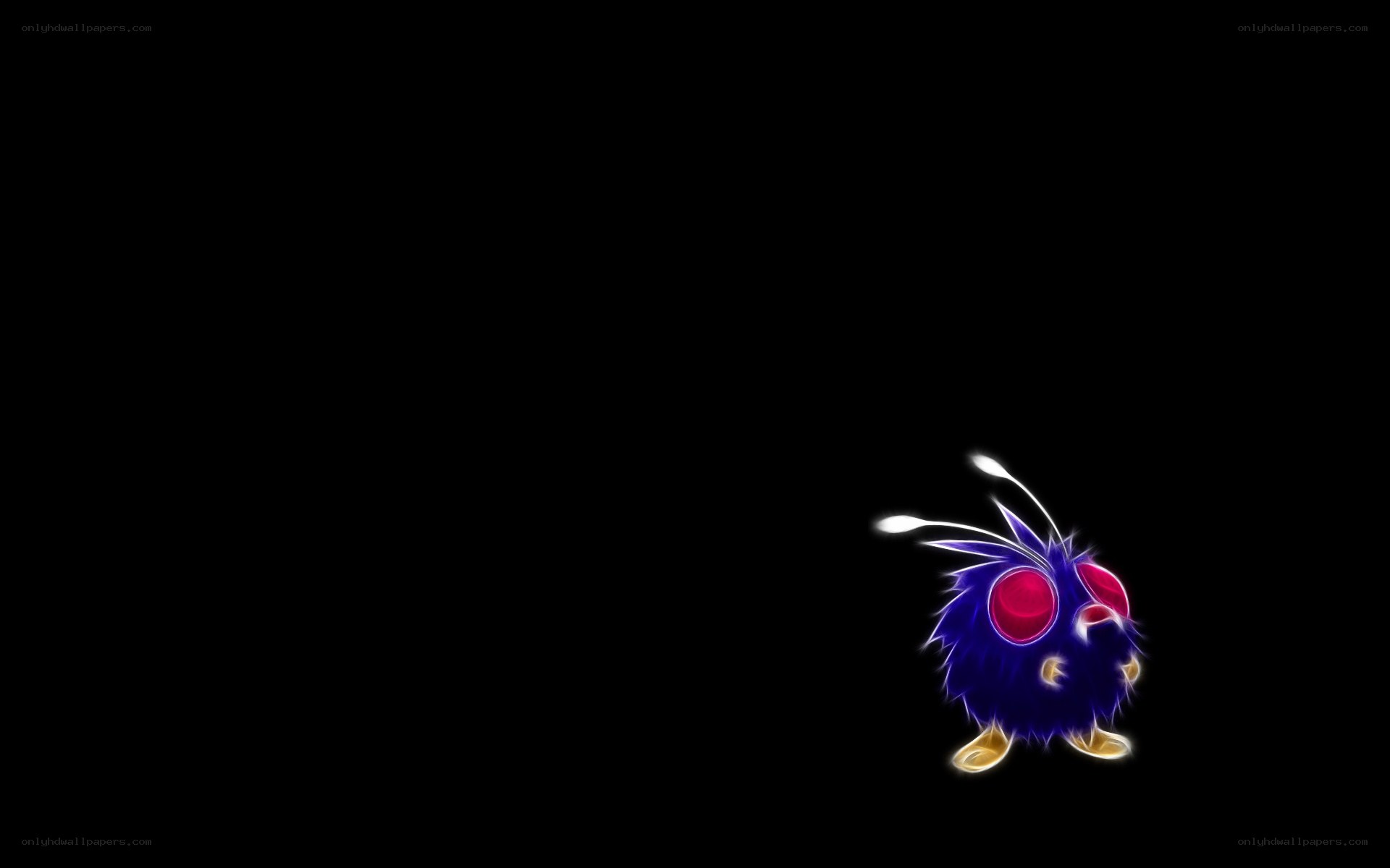 Gastly glowing on black