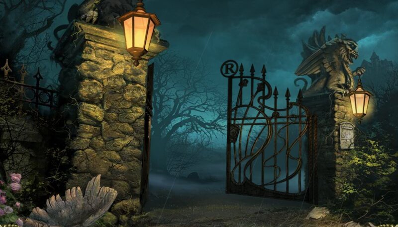 Gated Entrance at Night