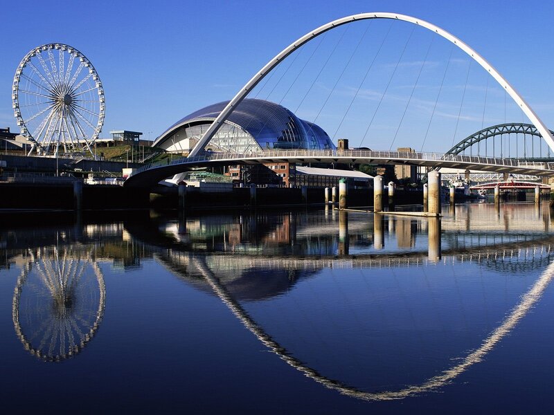 Gateshead Millennium Bridge — Blue, Serene, Afternoon