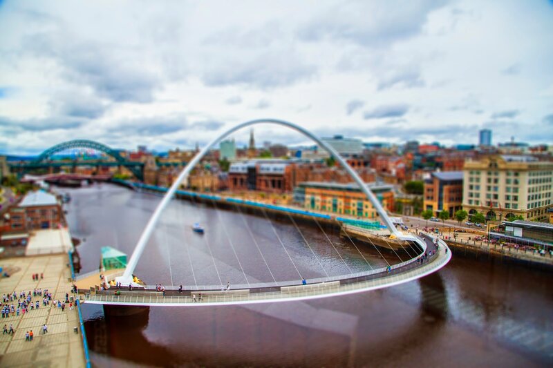 Gateshead Millennium Bridge — White