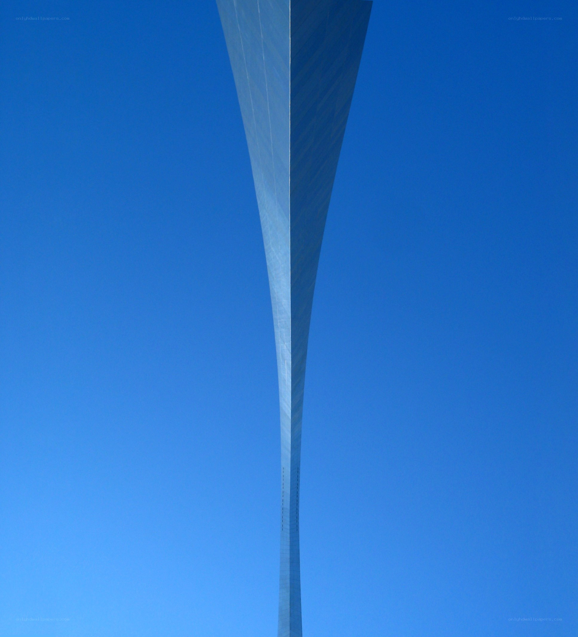Gateway Arch against blue sky