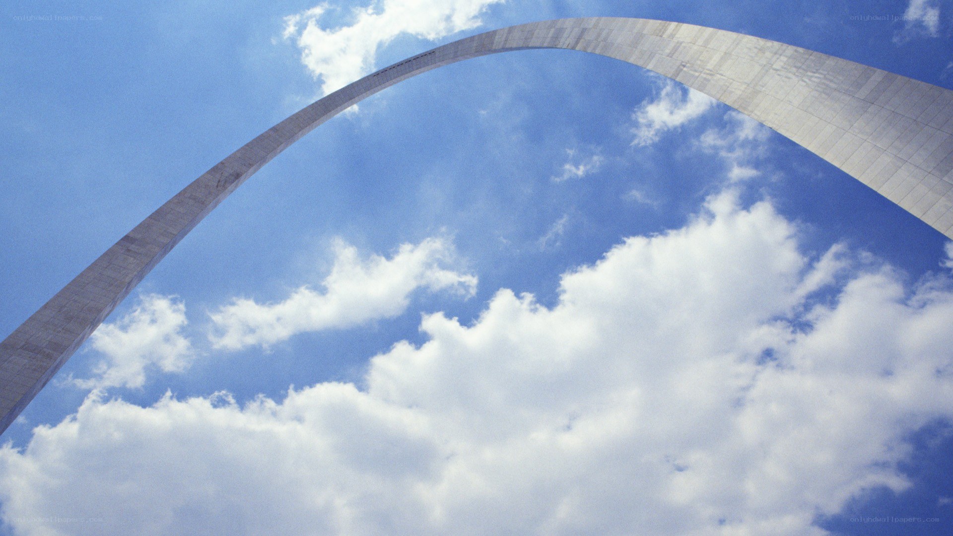 Gateway Arch against blue sky