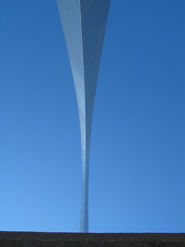 Gateway Arch against blue sky