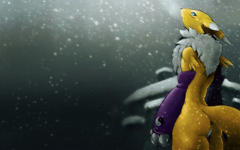 Gatomon in the snow