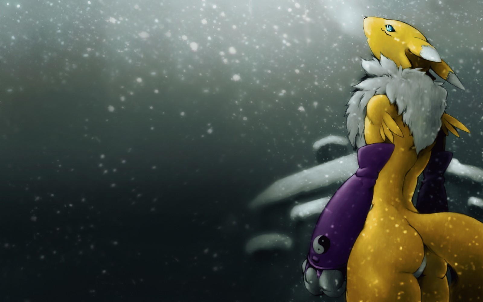 Gatomon in the snow