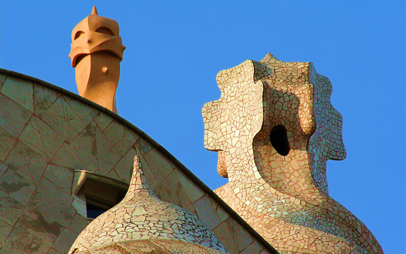 Gaudi's Architectural Sculptures — Blue