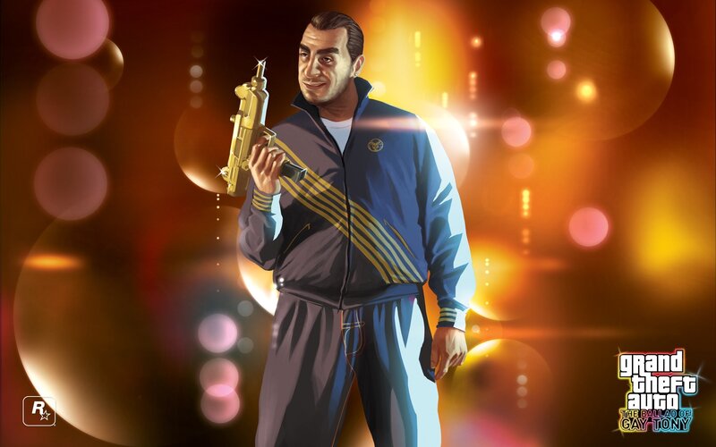 Gay Tony with golden gun