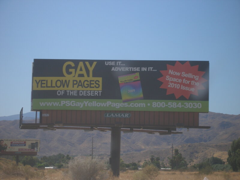 Gay Yellow Pages billboard