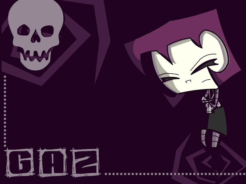Gaz character with skull