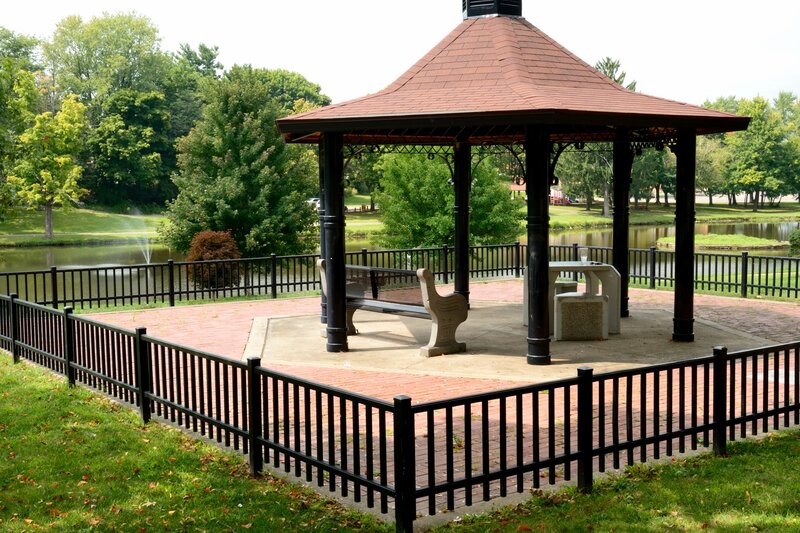 Gazebo by a Pond — Brown
