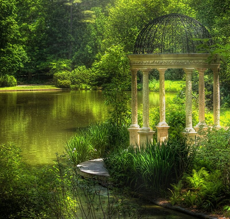 Gazebo by a Pond — Green