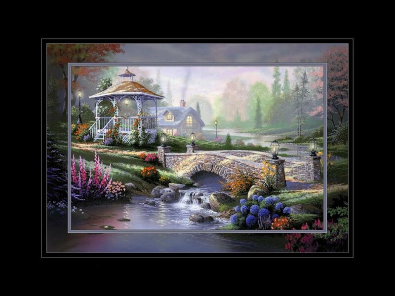 Gazebo by a Stream