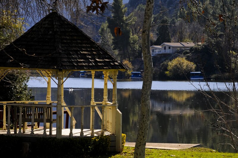 Gazebo by Lake — Green