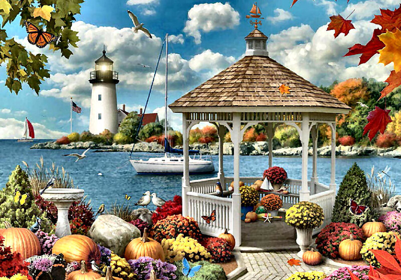 Gazebo by the Sea — Blue