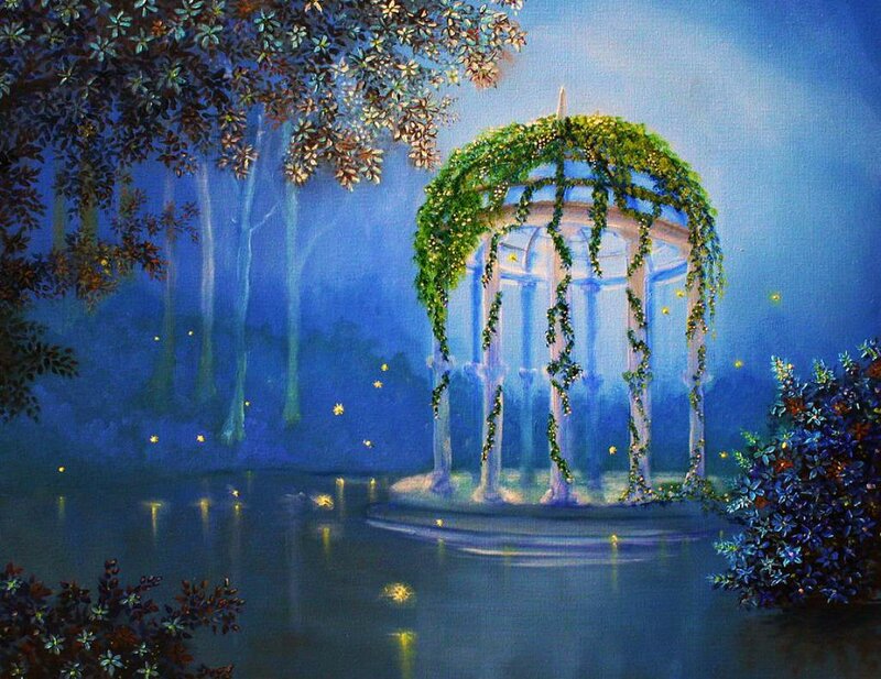 Gazebo in a Pond — Blue