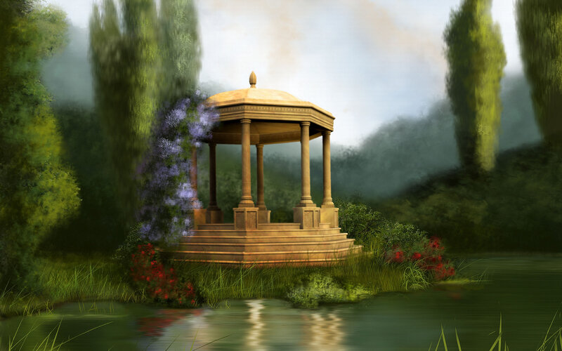 Gazebo in a Pond