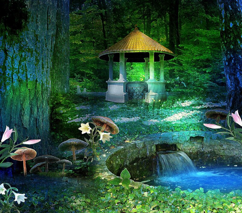 Gazebo in Forest