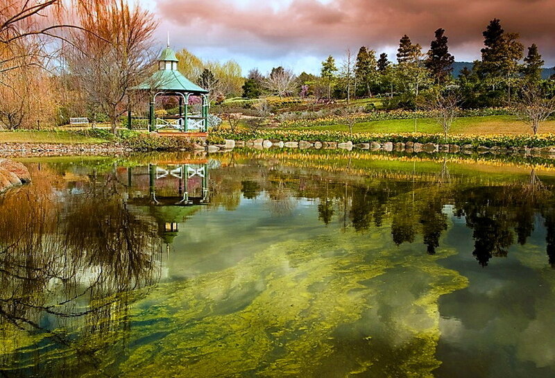 Gazebo in Garden Pond