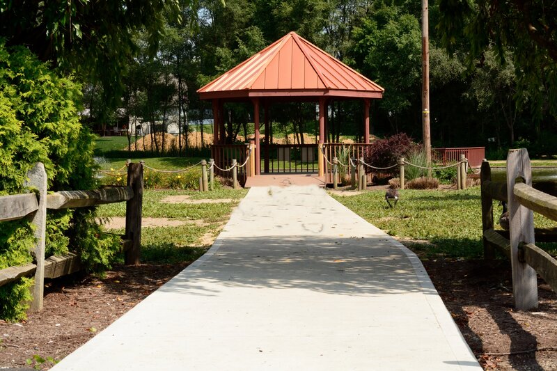 Gazebo in Park — Green, Serene, Afternoon, Photograph