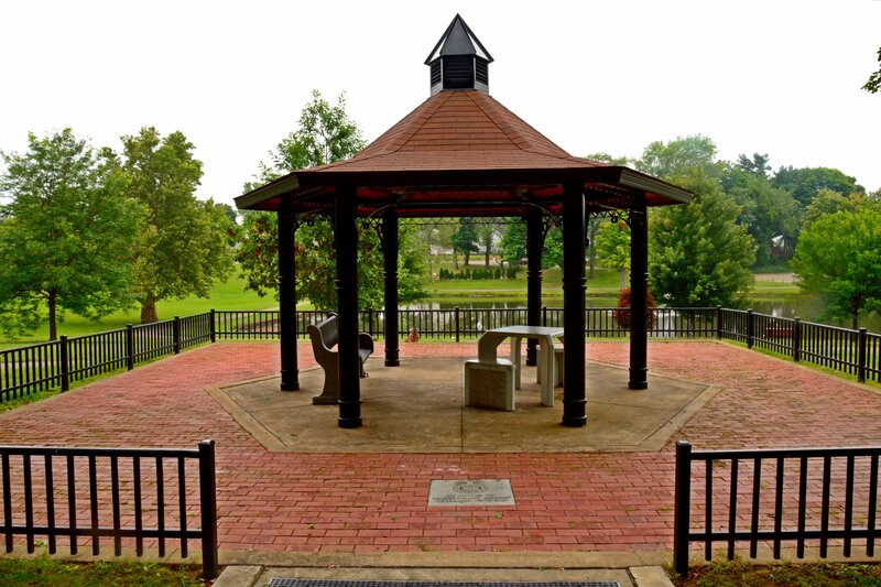 Gazebo in Park — Red