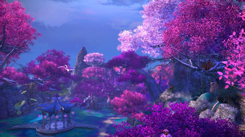 Gazebo in Purple Forest — Serene