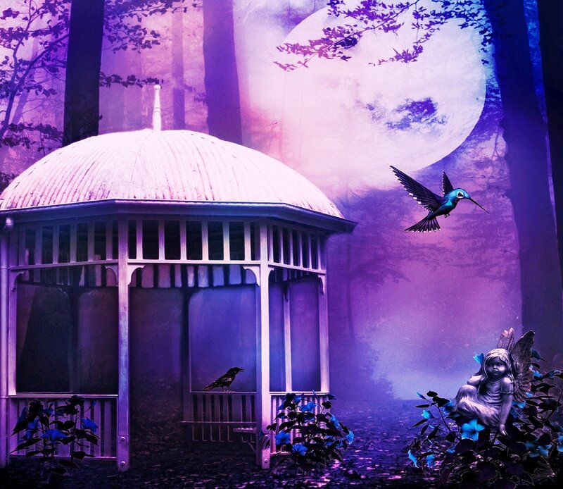 Gazebo in Purple Forest