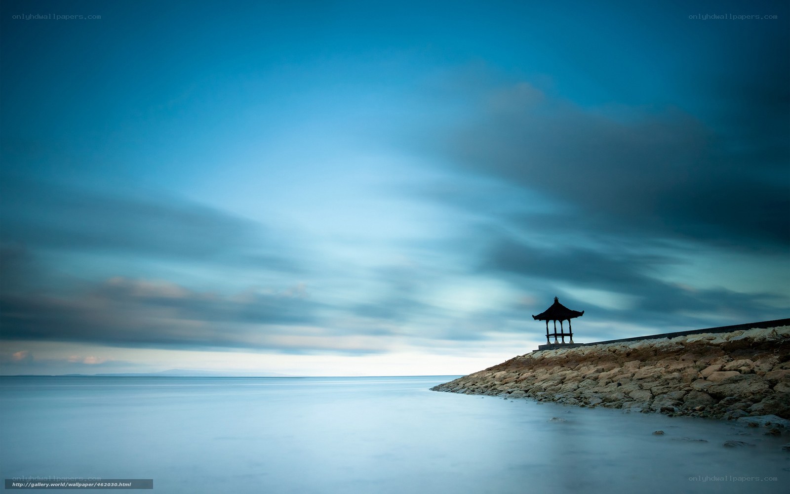Gazebo on a coastal promenade