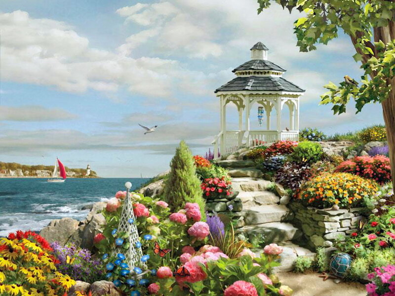 Gazebo on Coastal Hill