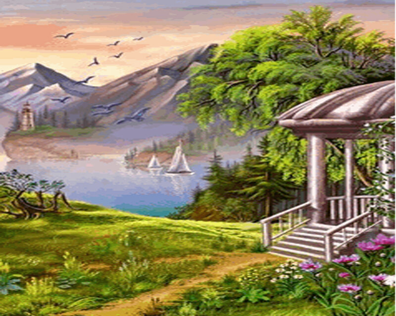 Gazebo Overlooking Lake
