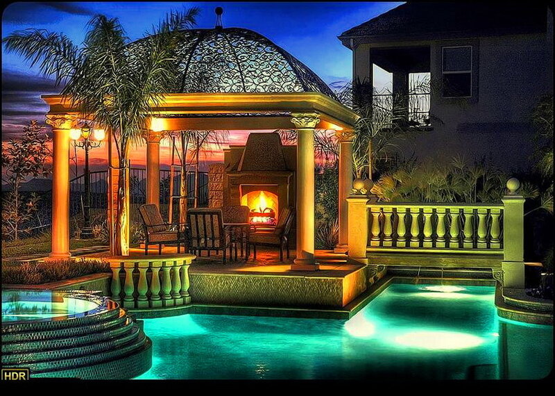 Gazebo with Fireplace