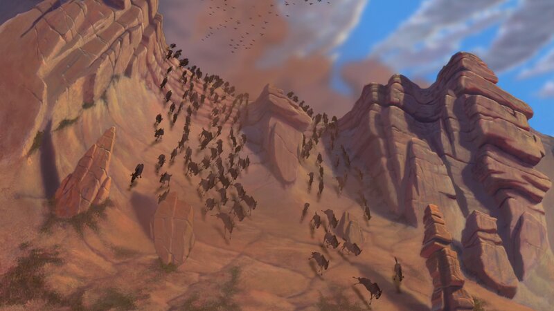 gazelles fleeing a stampede