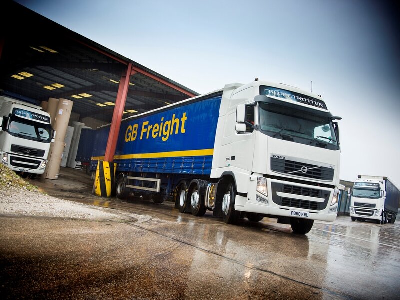 GB Freight truck at warehouse