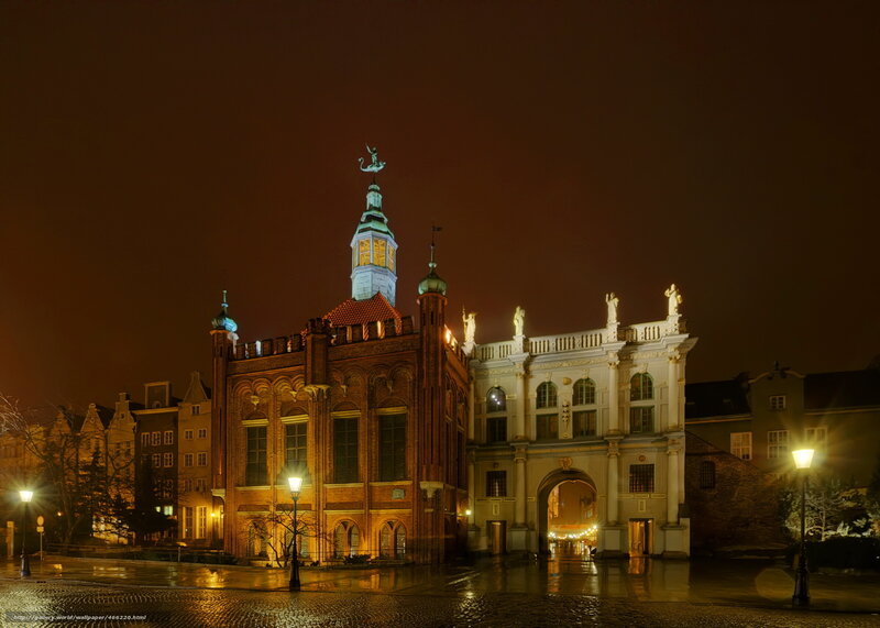 Gdansk City Hall at Night