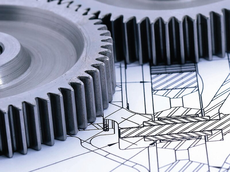 Gear and engineering blueprint