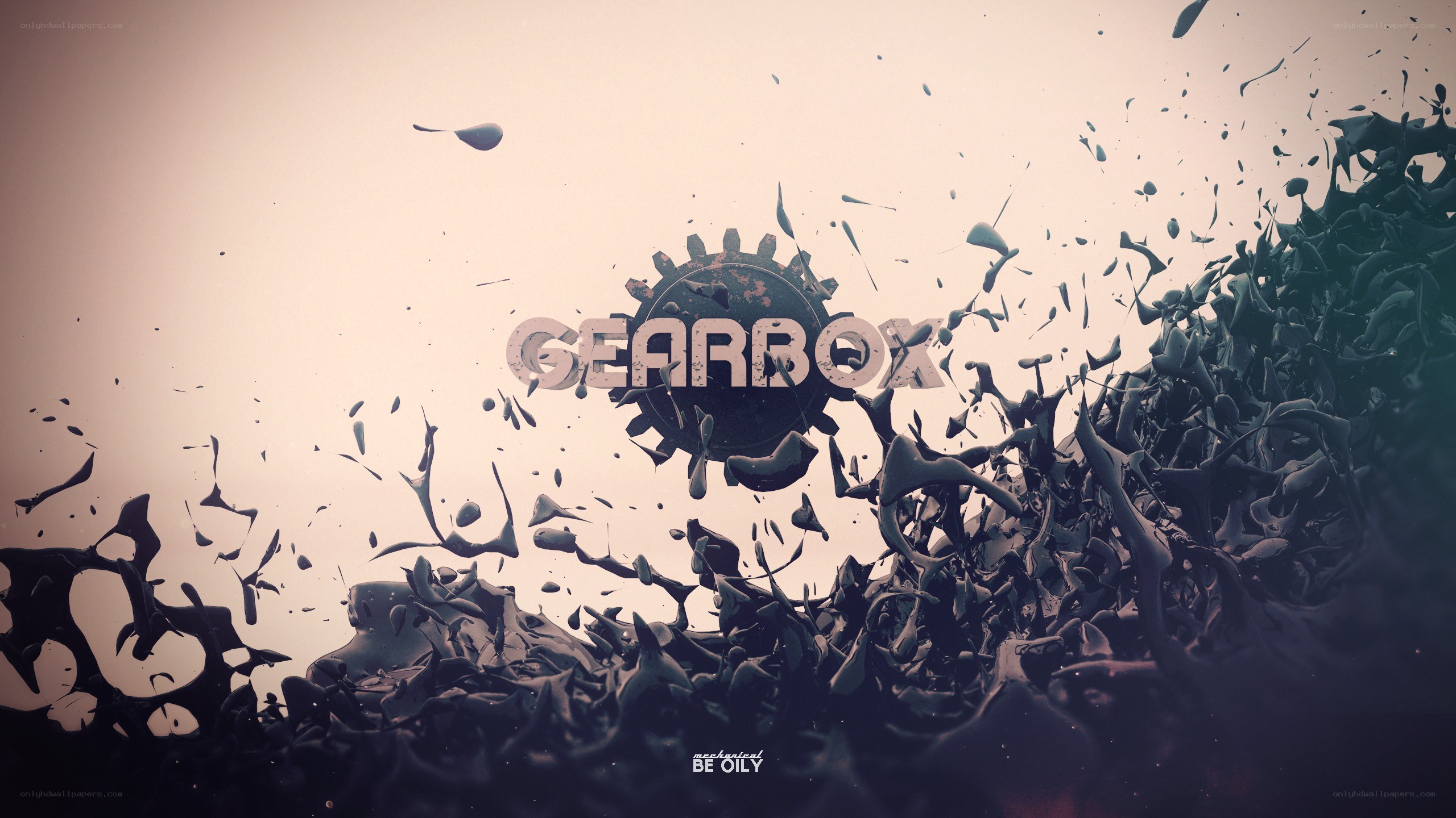 Gearbox logo with oil splatter