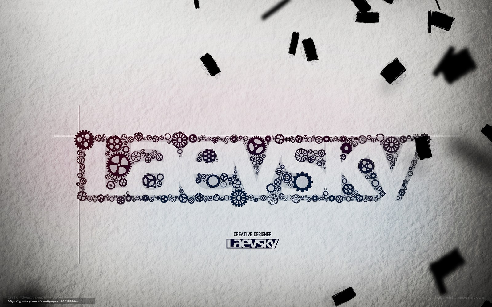 Gears forming a name