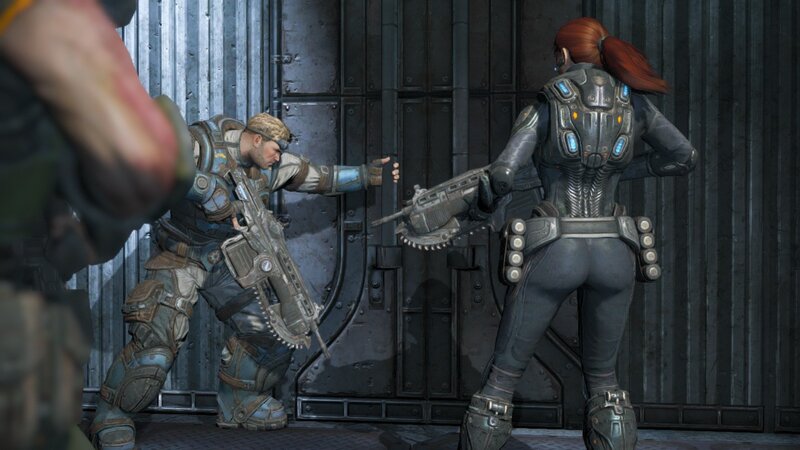 Gears of War characters in action