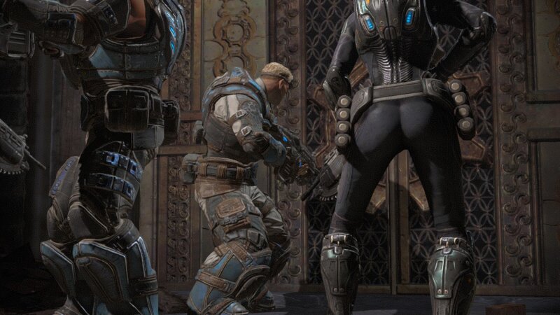 Gears of War characters in combat
