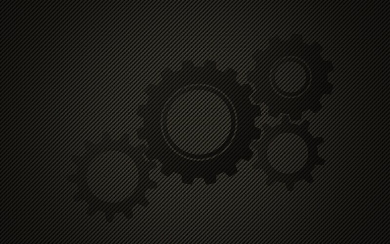 Gears on Dark Background — Black