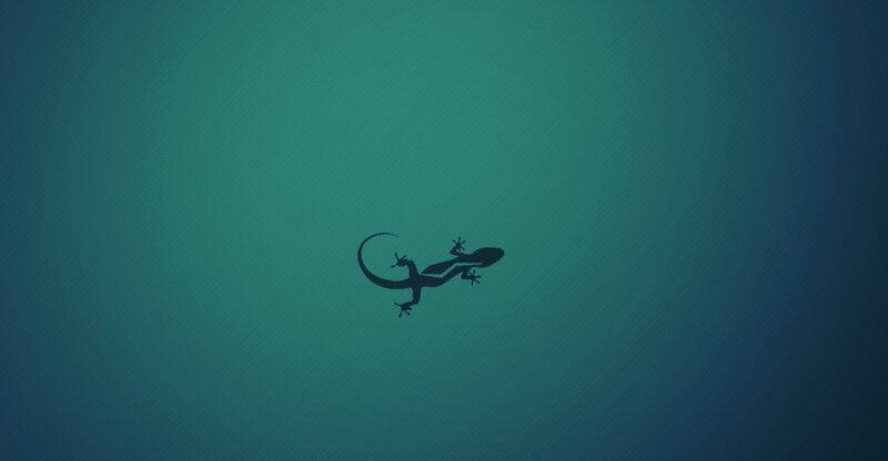 gecko silhouette on gradient
