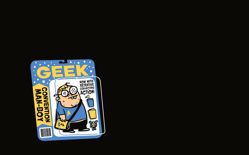 geek convention man-boy action figure